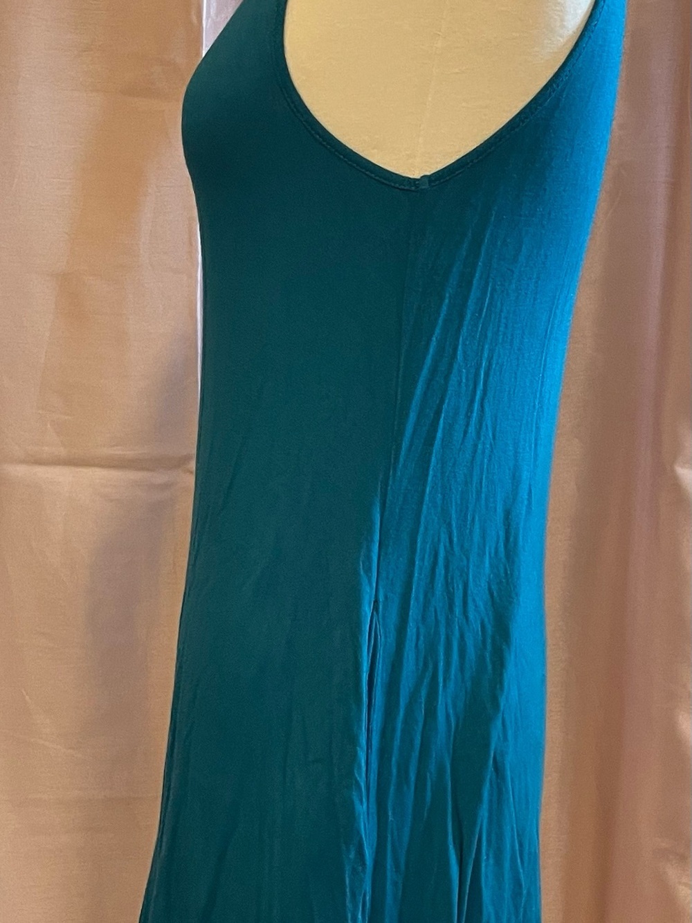 Amazon Teal Sleeveless A-Line Tunic with Pockets - Picture 3 of 6